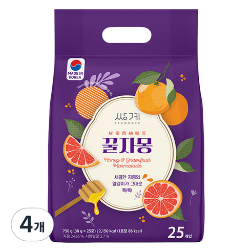 쌍계명차 톡톡 꿀자몽차, 25개입, 4개, 30g, 30g
