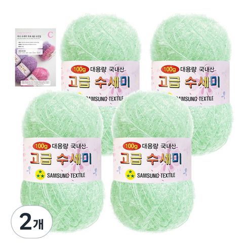 야나 대용량 수세미 100g x 4p + C 인쇄도안 8종 세트, 134 베이비민트, 2개