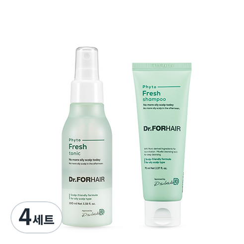 닥터포헤어 피토프레시 두피 토닉 100ml + 샴푸 70ml 세트, 4세트