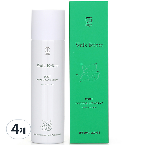 쿨풋 발냄새 풋스프레이 180ml, 1개입, 4개