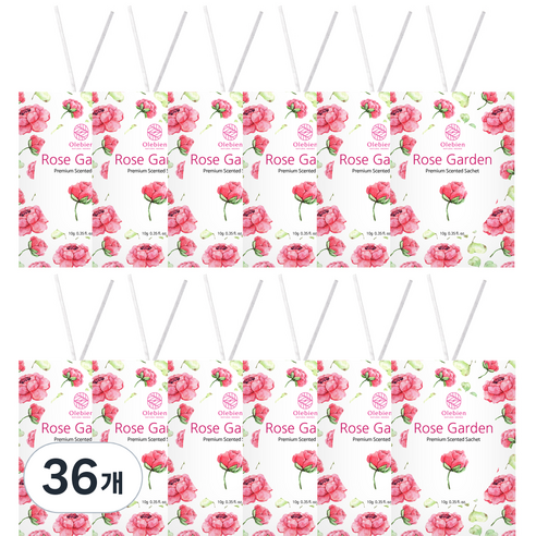 올레비엔 센티드 사쉐 로즈가든 본품, 10g, 36개, 꽃향