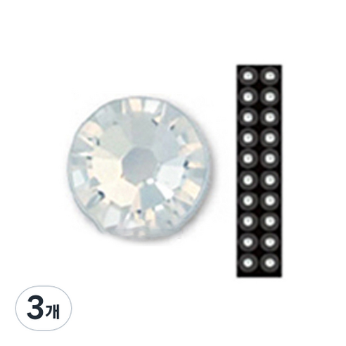 와사비네코 미미츠보 쥬얼리 귀지압패치 M 3.0mm 20p, 크리스탈, 3개
