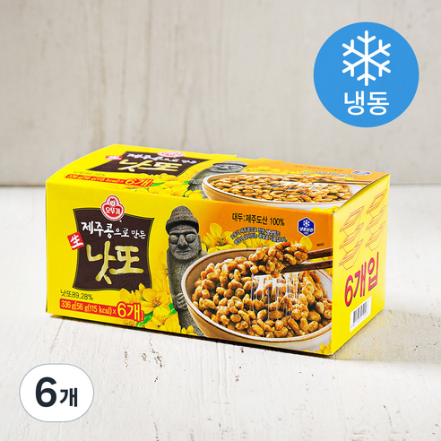 오뚜기 제주콩으로 만든 생낫또 (냉동), 56g, 6개입, 6개