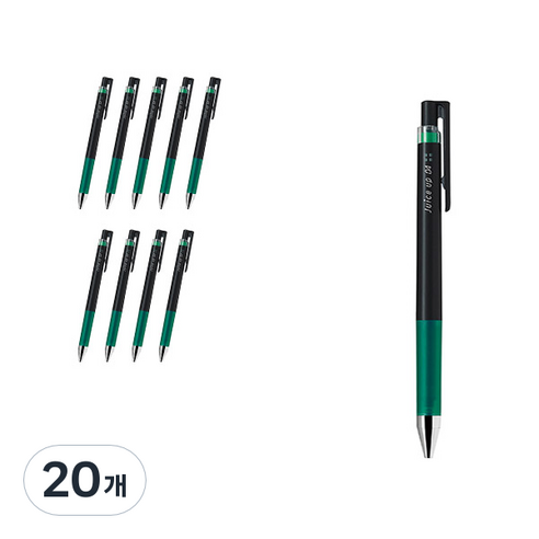 파이롯트 쥬스업 젤잉크펜 0.4mm LJP-20S4, 그린, 20개