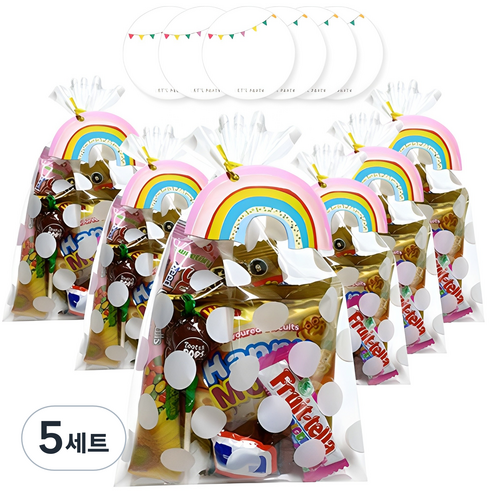 민트바 무지개 간식 선물세트, 간식 6종 + 스티커 6종, 5세트