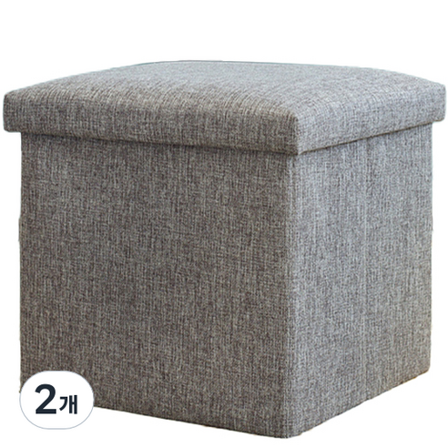 소니오 튼튼한 접이식 스토리지 리빙박스 30 x 30 x 30 cm, 02 그레이, 2개