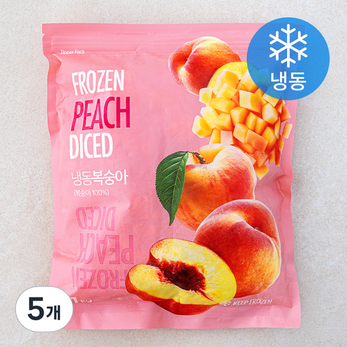복숭아 (냉동), 5개, 1kg