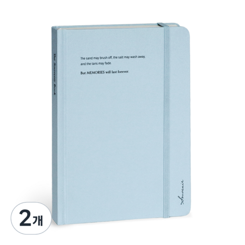 아이코닉 수베니어 B6 밴드 양장노트 라인, 03 Soft blue, 2개