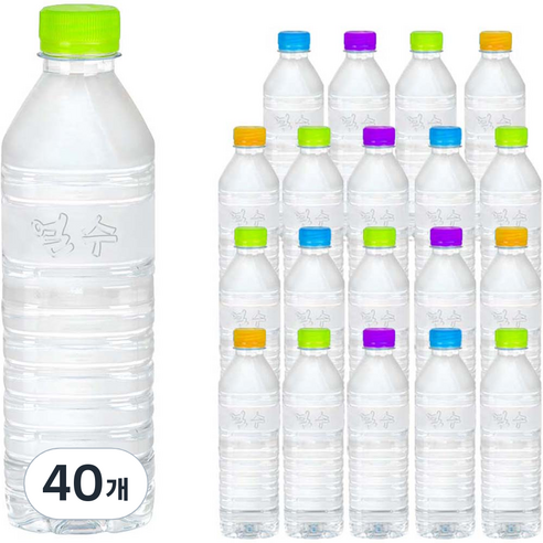 얼수 무라벨 생수, 500ml, 40개