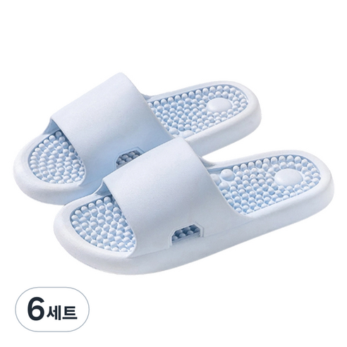 언헤브 뉴 컬러 지압 슬리퍼 230, 03 스카이블루, 6세트