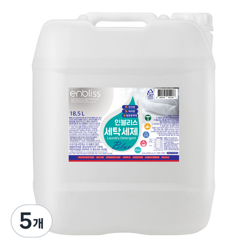 인블리스 블루 액상세제 본품, 18.5L, 5개