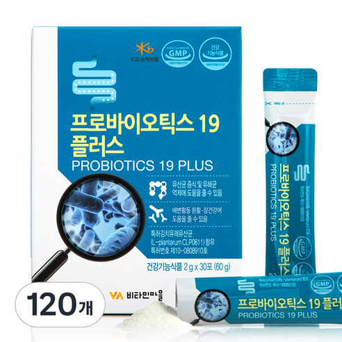 프로바이오틱스 19 플러스 유산균, 60g, 4개