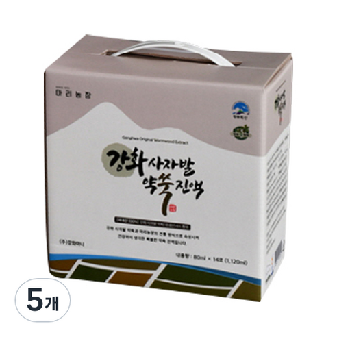 마리농장 강화 사자발 약쑥 진액 건강즙, 1.12L, 5개
