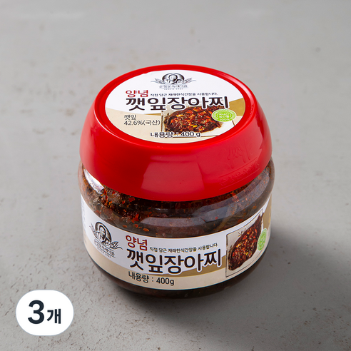 순창문옥례식품 양념 깻잎장아찌, 400g, 3개