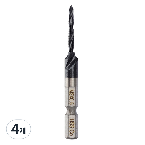 이엑스파워 드릴탭 M3 SUS EDT-03H, 4개