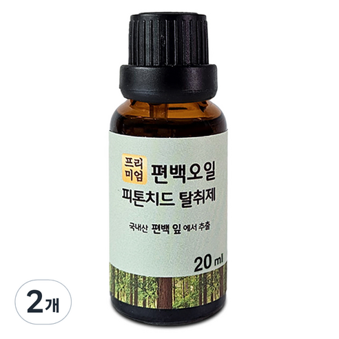 프리미엄 편백오일 피톤치드 탈취제, 20ml, 2개