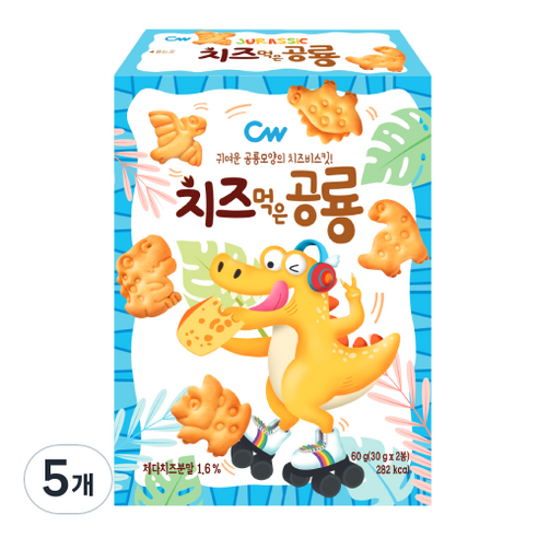 청우식품 치즈먹은 공룡, 60g, 5개
