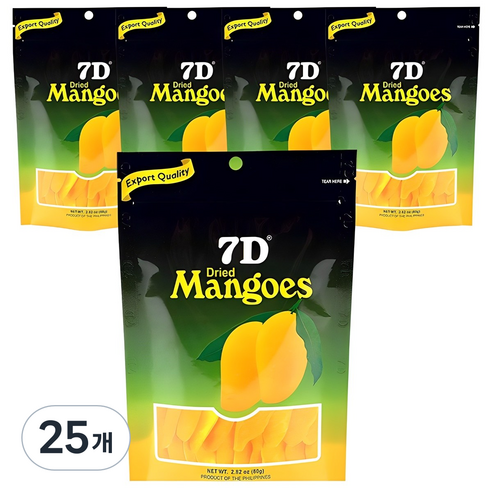 세븐디 7D 건조 망고, 80g, 25개