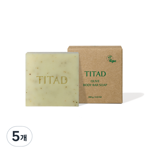 티타드 올리브 바디바 비누, 100g, 5개