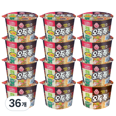 오뚜기 오동통면 큰컵 100g, 36개