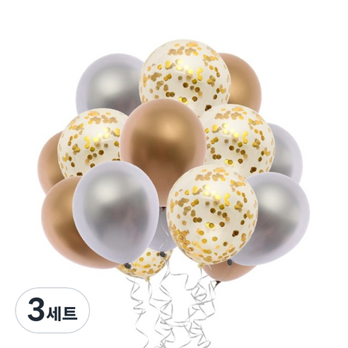 마켓감성 파티장식 풍선 15p, 타입1, 3세트