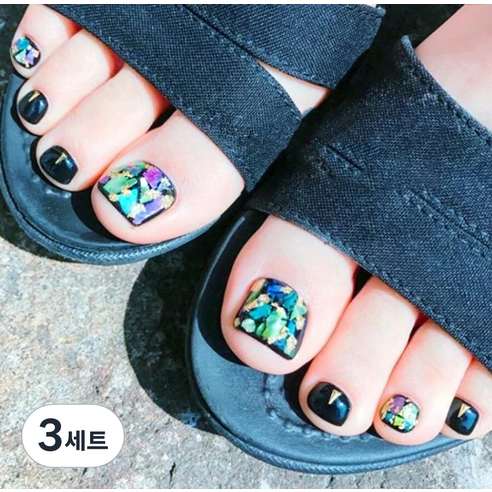 잇템샵 여름 네일아트 페디큐어 스티커 세트, 3세트, HL-002 쥬시뤼르