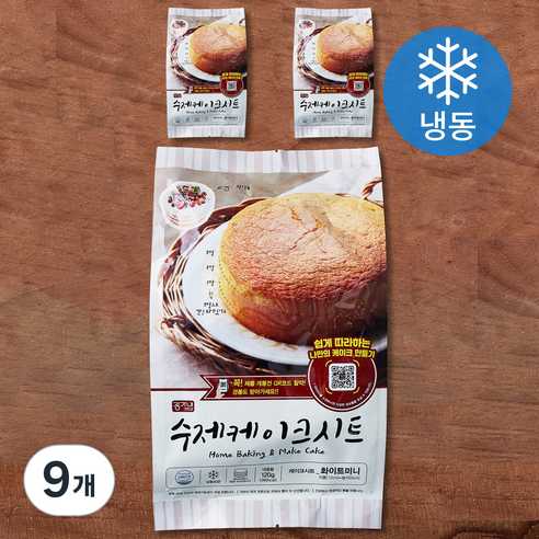 장가네제과 수제 화이트 케이크시트 미니 (냉동), 120g, 9개