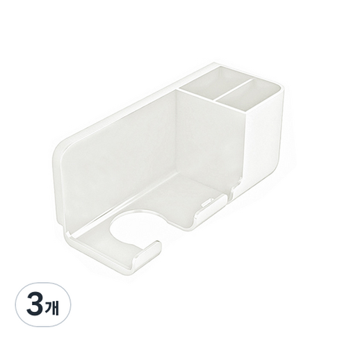 아리코 접착식 드라이기 거치대, 화이트, 3개