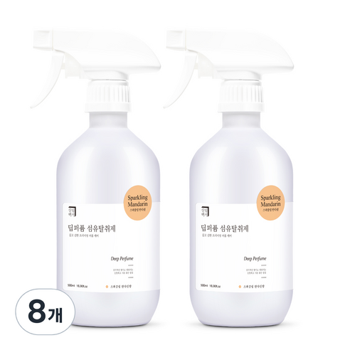 살림백서 딥퍼퓸 섬유탈취제, 500ml, 8개, 스파클링만다린