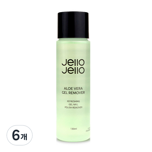젤로젤로 알로에 베라 젤 네일리무버, 130ml, 6개