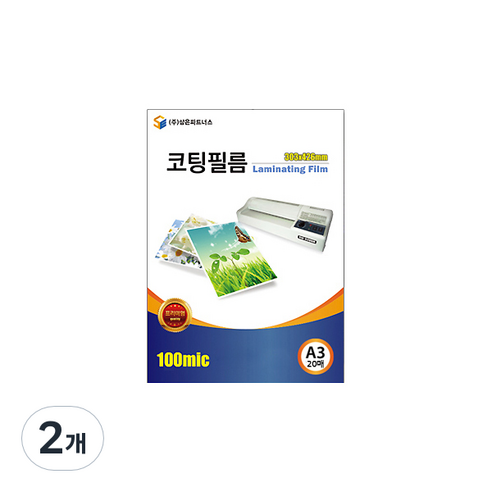 삼은파트너스 코팅필름 100mic, A3(303 x 426 mm), 40개