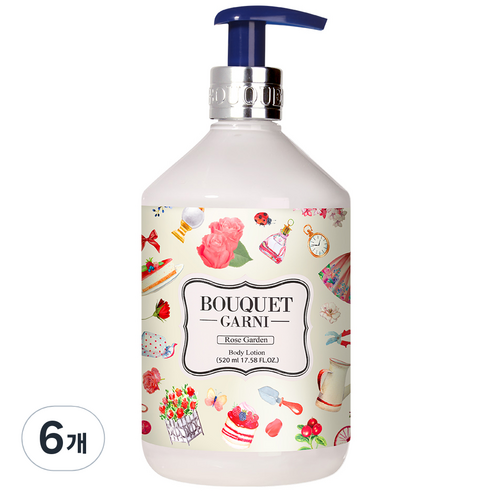 부케가르니 바디로션 로즈가든, 520ml, 6개