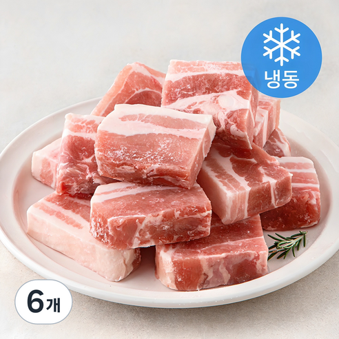 미트코리아 벽돌 삼겹살 (냉동), 1kg, 6개