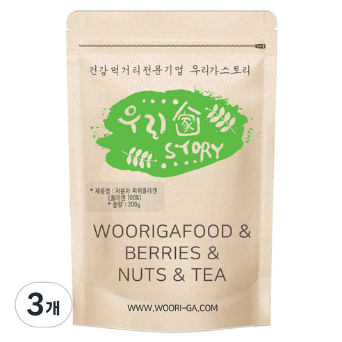 우리가스토리 저분자 피쉬콜라겐, 200g, 3개