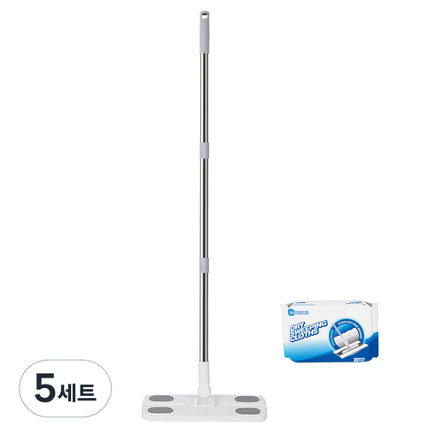 모나코올리브 먼지청소포 교체형 청소밀대 + 정전기 청소포 30p 세트, 5세트
