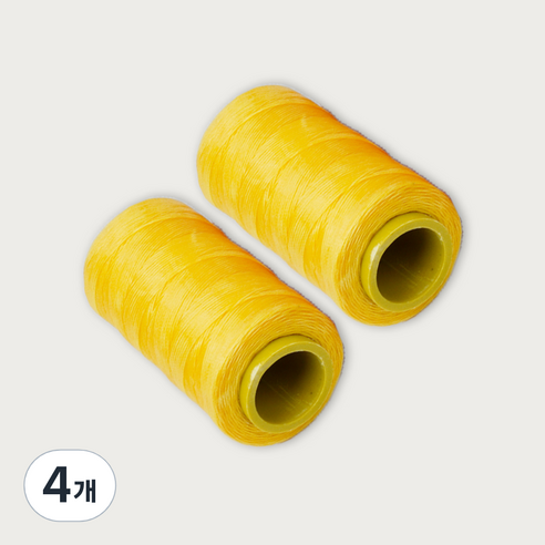 가죽공예 왁스실 초사용 1mm x 220m, 옐로우, 4개