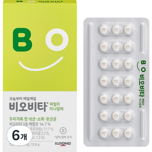 비오비타 패밀리 미니정제 유산균, 84정, 6개