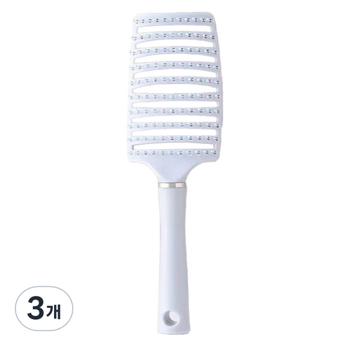 제이케이 두피 마사지용 스페어립 브러쉬, 스카이블루, 3개