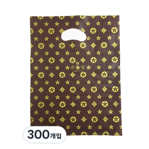 팩스타 펀칭 비닐 포장봉투 가로 30cm x 세로 40cm, 갈색AA, 300개