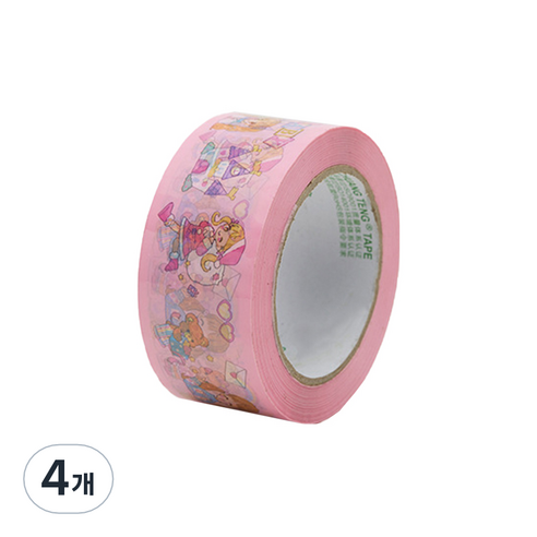 에이러블 포장용 박스테이프 50mm x 100m B0210, 4개, 9 큐티걸