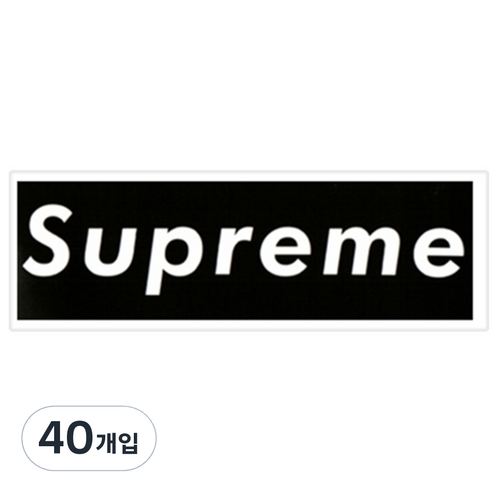 파티복닷컴 슈프림 여행용 캐리어 스티커, ST_002, 40개입