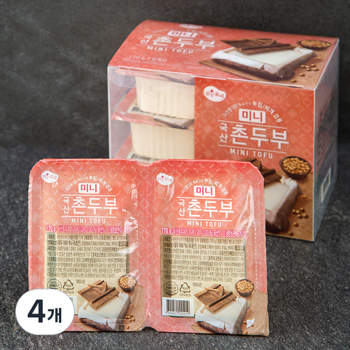 맑은물에 국산 미니촌두부 170g x 6p, 1.02kg, 4개