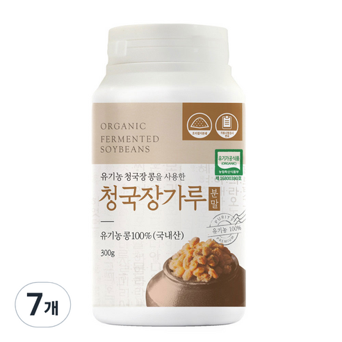 유기농마루 유기농 청국장 분말, 7개, 300g