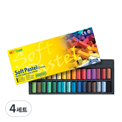 문교 일반 사각 파스텔 MPS-32, 32색, 4세트
