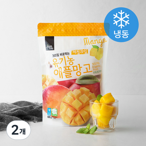호재준 유기가공식품인증 애플망고 (냉동), 500g, 2개