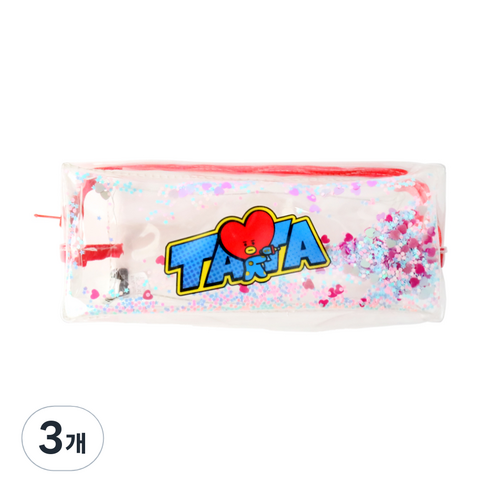 라인프렌즈 BT21 스팽글스틱파우치, 타타, 3개