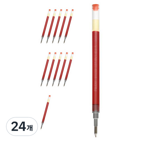 지투 전용 리필심 0.5mm BLS-G2-5, 레드, 24개