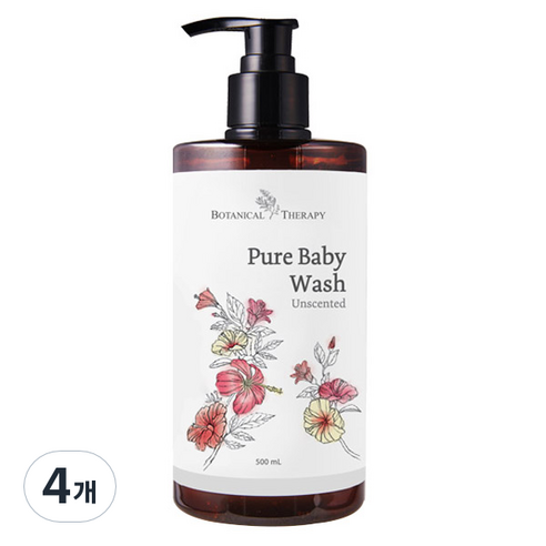 보타니컬테라피 베이비 워시, 500ml, 4개