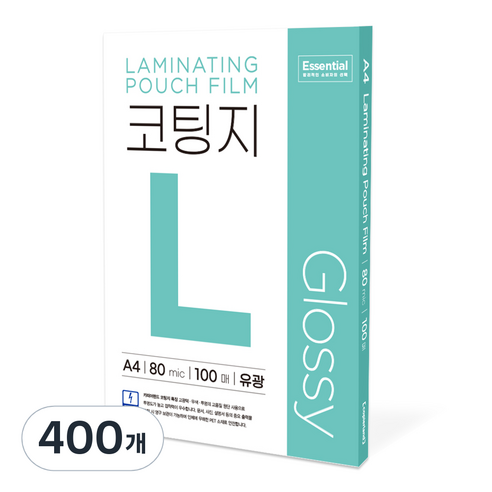 카피어랜드 에센셜 정전기 방지 코팅지 유광 80mic, A4, 400개