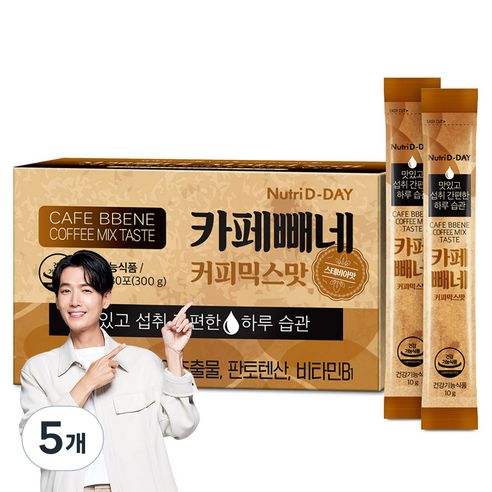 뉴트리디데이 카페빼네 커피믹스맛 30포, 300g, 5개